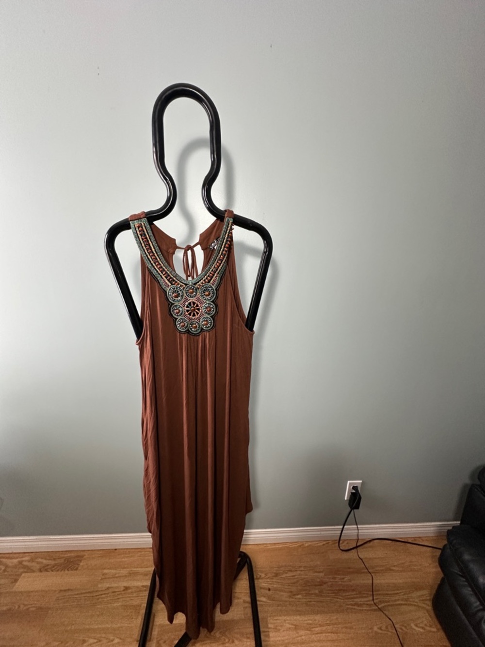Ladies Venus Halter Top Maxi Summer Dress with Embellishment